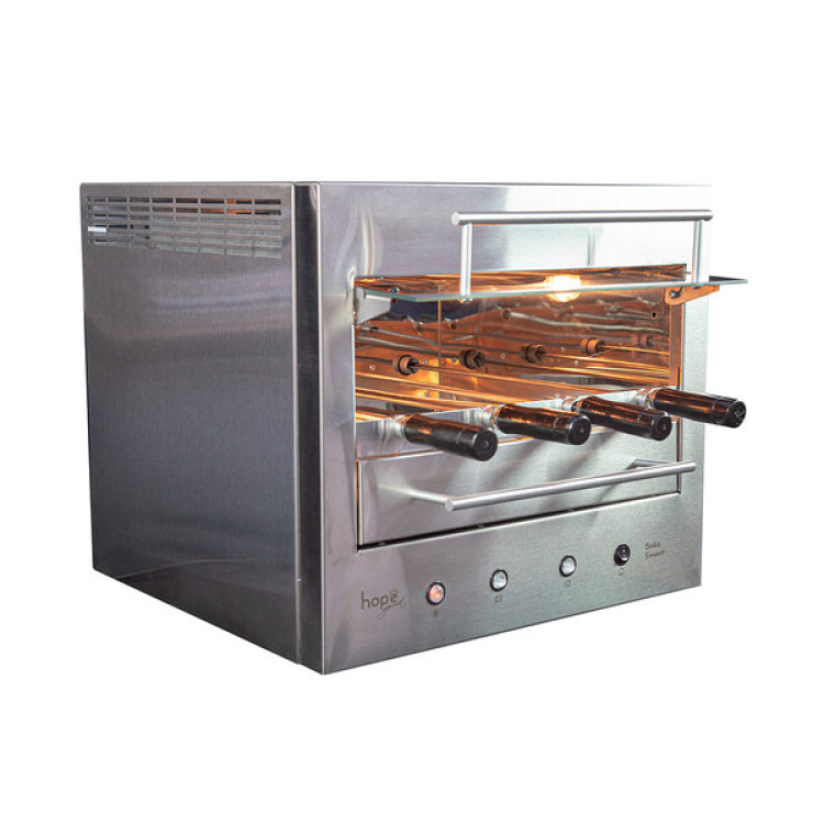 Churrasqueira Assador Gourmet Elétrica Rotativa De Bancada Aço Inox Bake Smart 04 127v - Hope